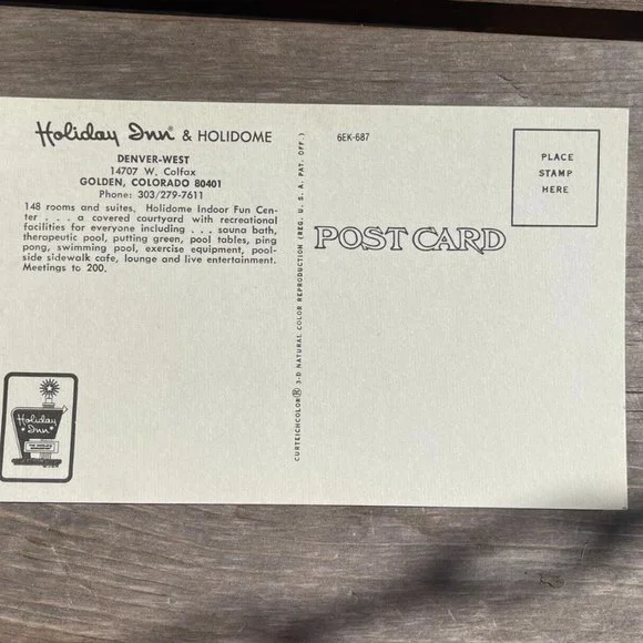 Vintage 1970s Postcard Holiday Inn / Holidome - Denver UnPosted Colorado - Picture 2 of 2